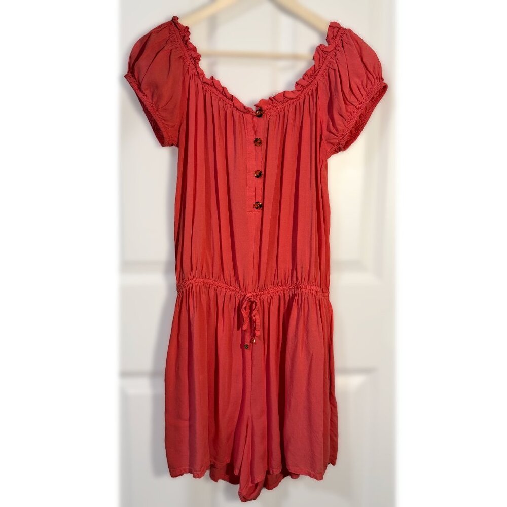 Kate Spade New York Off the Shoulder Romper Swim Cover Up Sz M